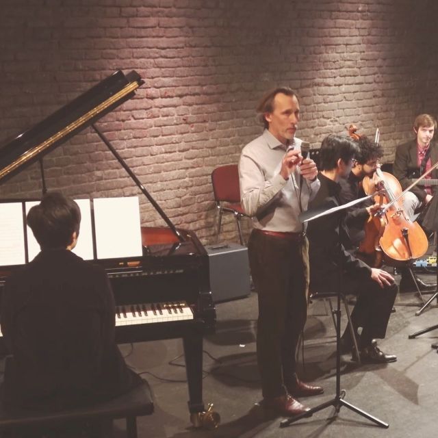 It’s always funny to be serious. Talking about frequencies somehow reminds me of being an acoustics teacher.  Here´s a snippet of my small role as a speaker. LEMMA, a composition by Eva Kuhn, performed by NKM, Neues Kollektiv München. With: Sachiko Hara, Christoph Reiserer, Caio de Azevedo, Mugi Takai, Leon Zmelty, Heinz Friedl.
Video: Alexander Strauch